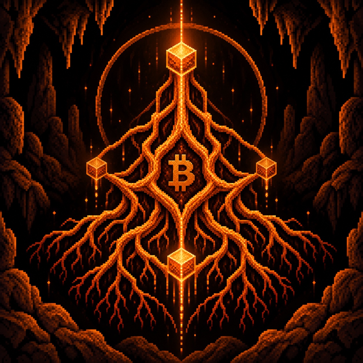 ROOT subterranean Bitcoin root artwork